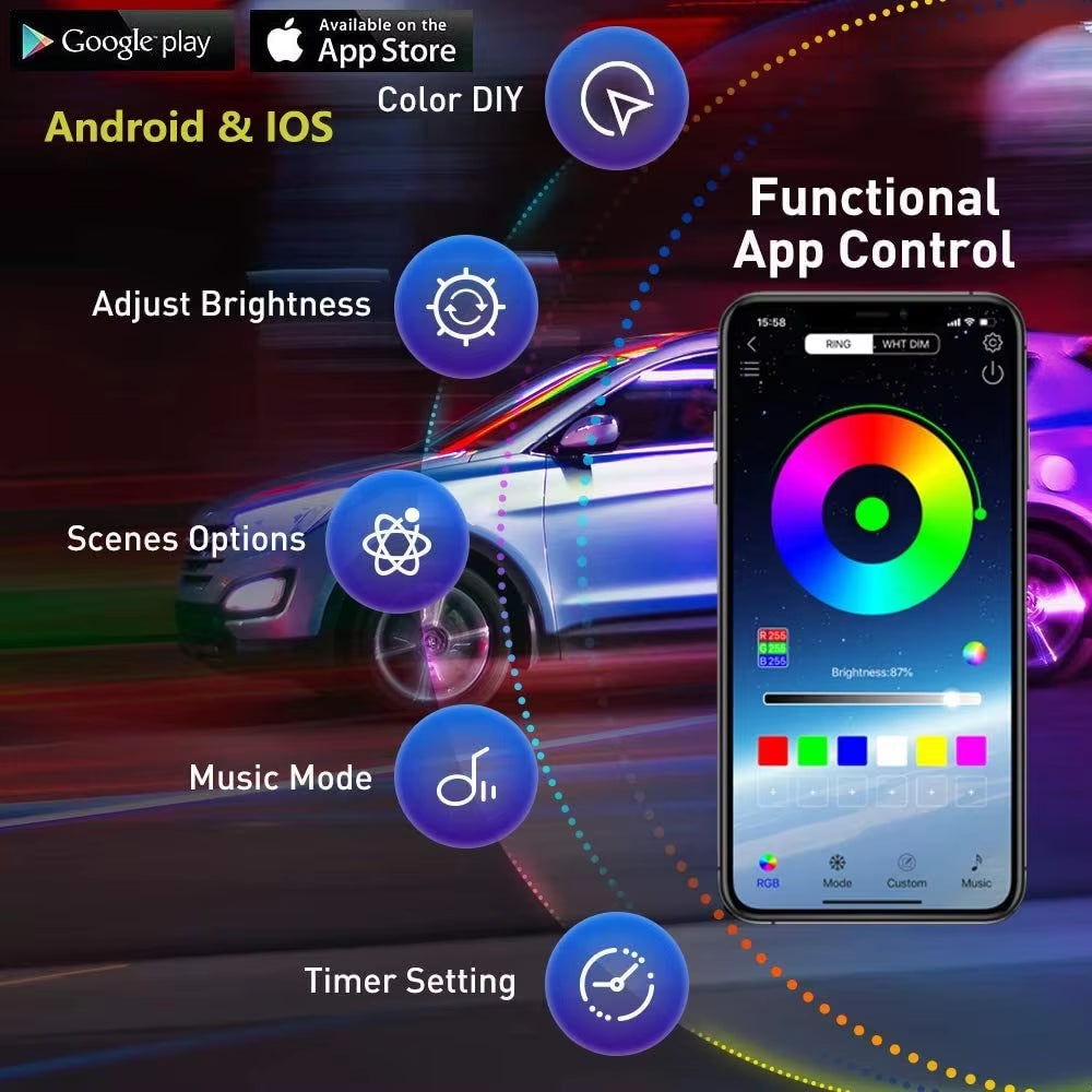 Remote-Control LED Underglow Kit — Power, Color & Style at Your Fingertips