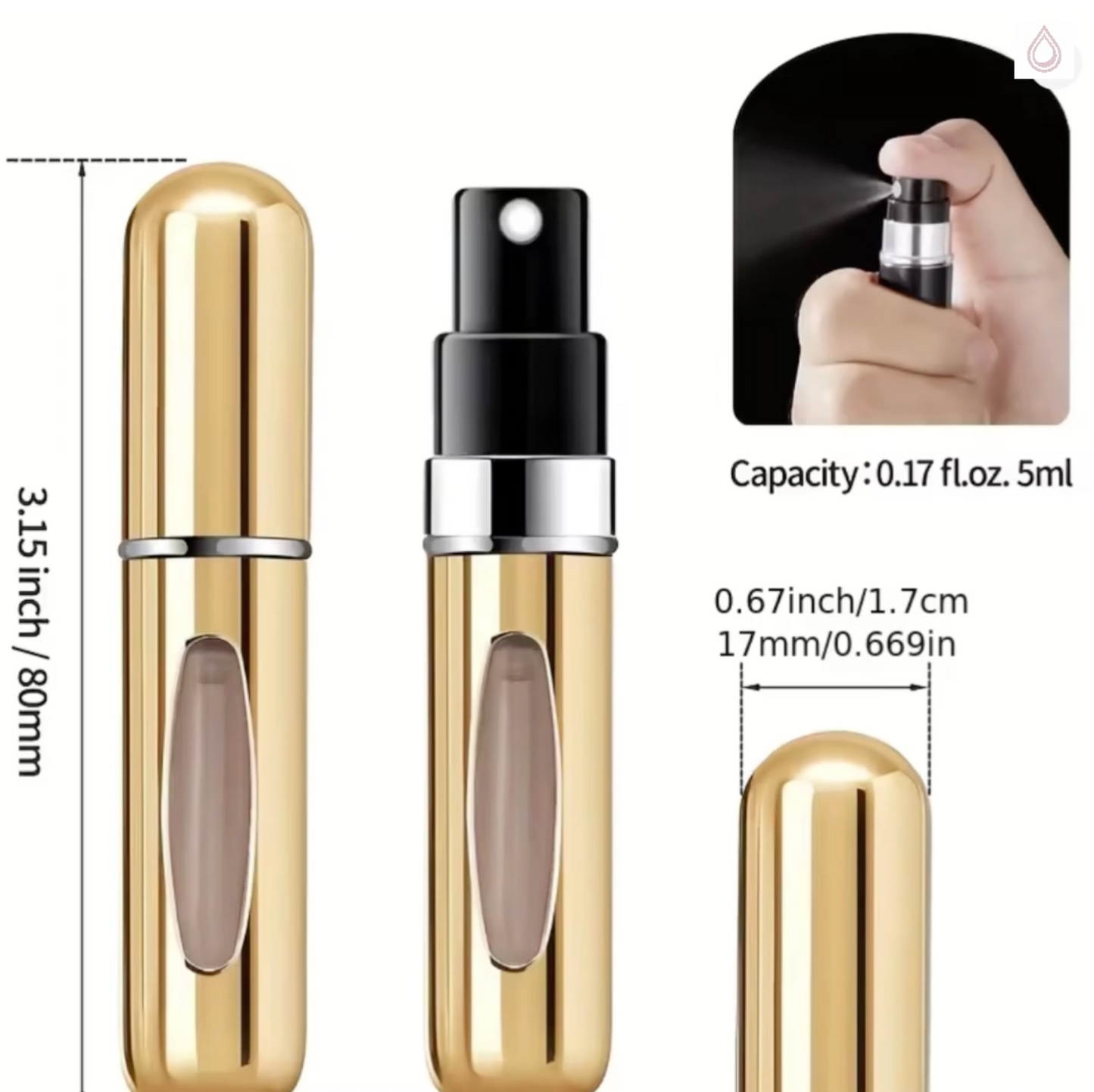 Dispensador de perfume portátil recargable