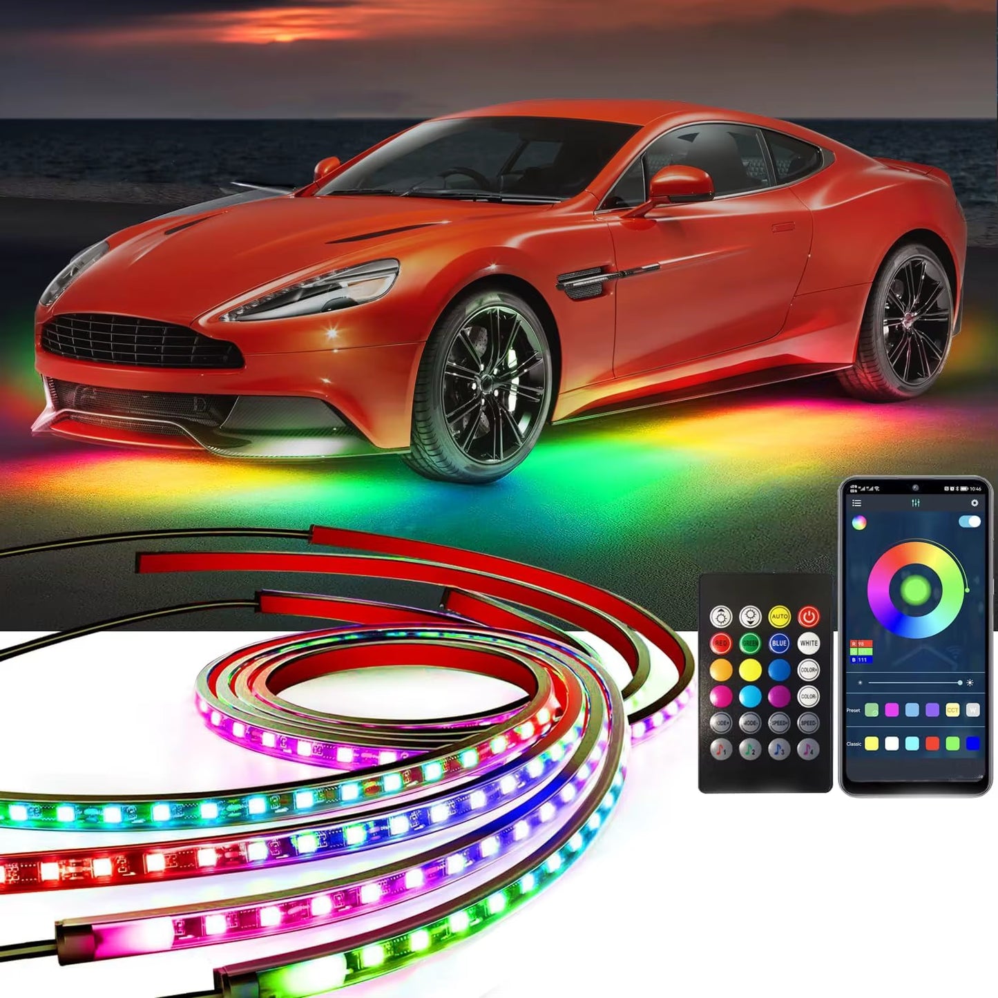 Remote-Control LED Underglow Kit — Power, Color & Style at Your Fingertips